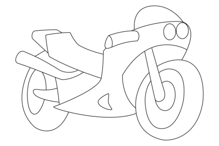 Coloriage Moto 03 – 10doigts.fr